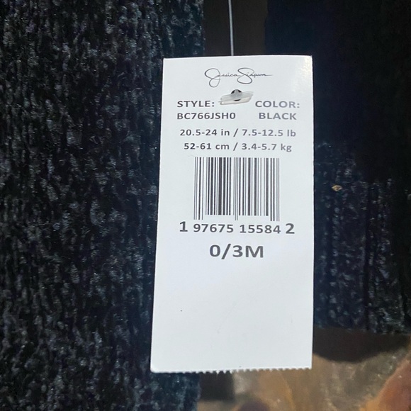 NWT Jessica Simpson Black Cardigan, size 0/3 months, smoke free home - Picture 2 of 4